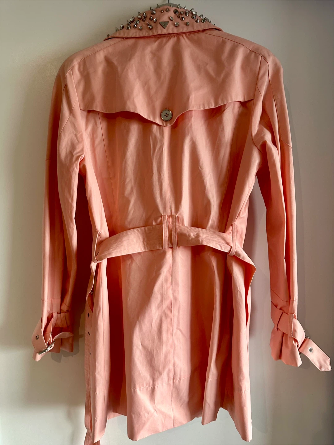 Sam Edelman Pink Studded Trench Coat - Size M - photo 2