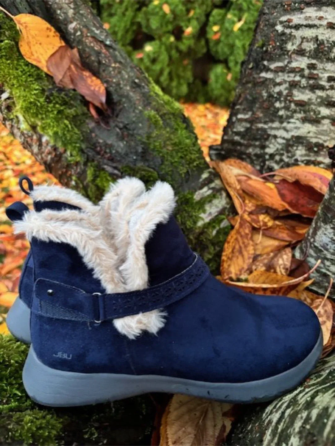 Blue Suede Ankle Boots - Memory Foam & Water-Resistant 💙❄️ image indicator(3)