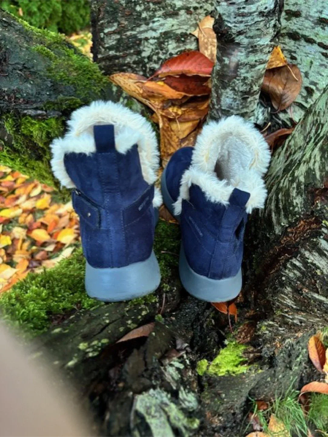 Blue Suede Ankle Boots - Memory Foam & Water-Resistant 💙❄️ image indicator(4)