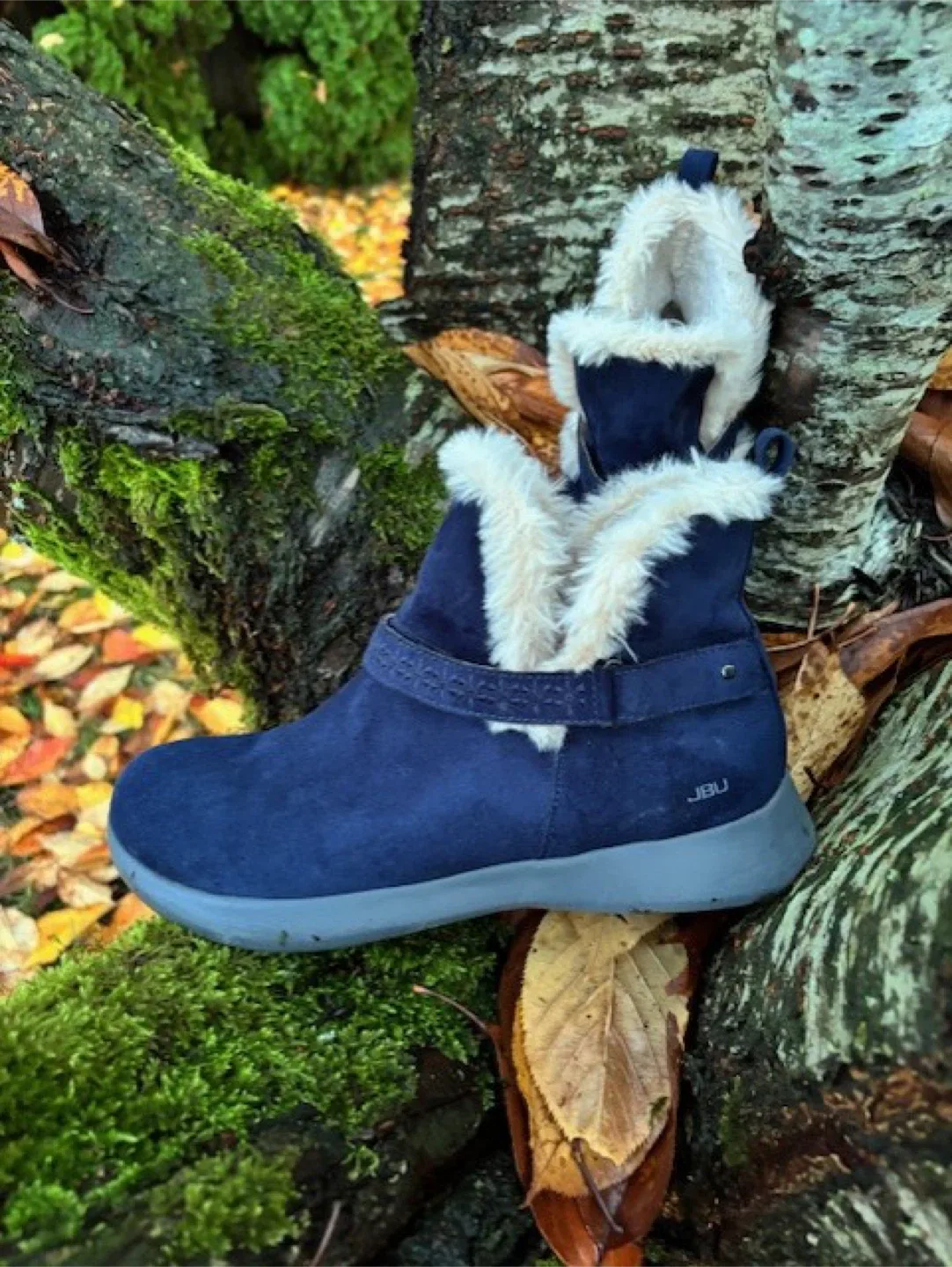 Blue Suede Ankle Boots - Memory Foam & Water-Resistant 💙❄️ image indicator(8)