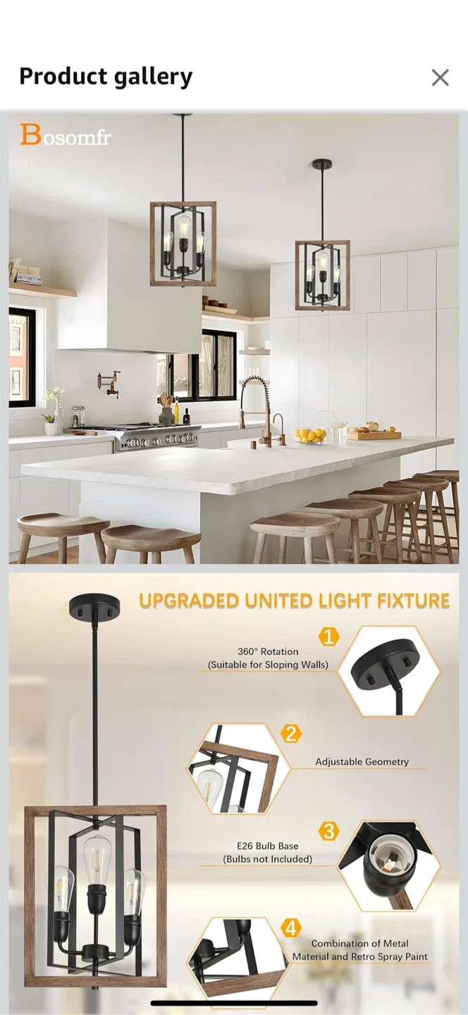 Bosomfr Farmhouse Pendant Lighting image indicator(2)