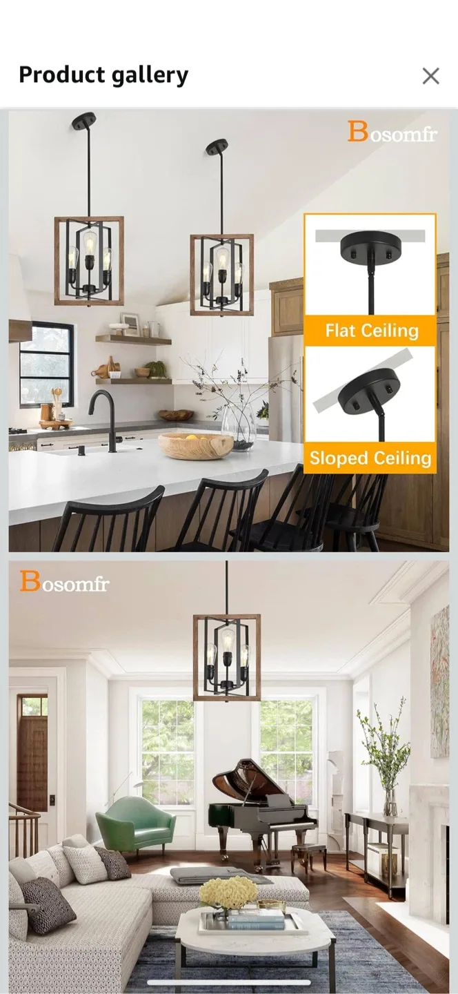 Bosomfr Farmhouse Pendant Lighting image indicator(4)