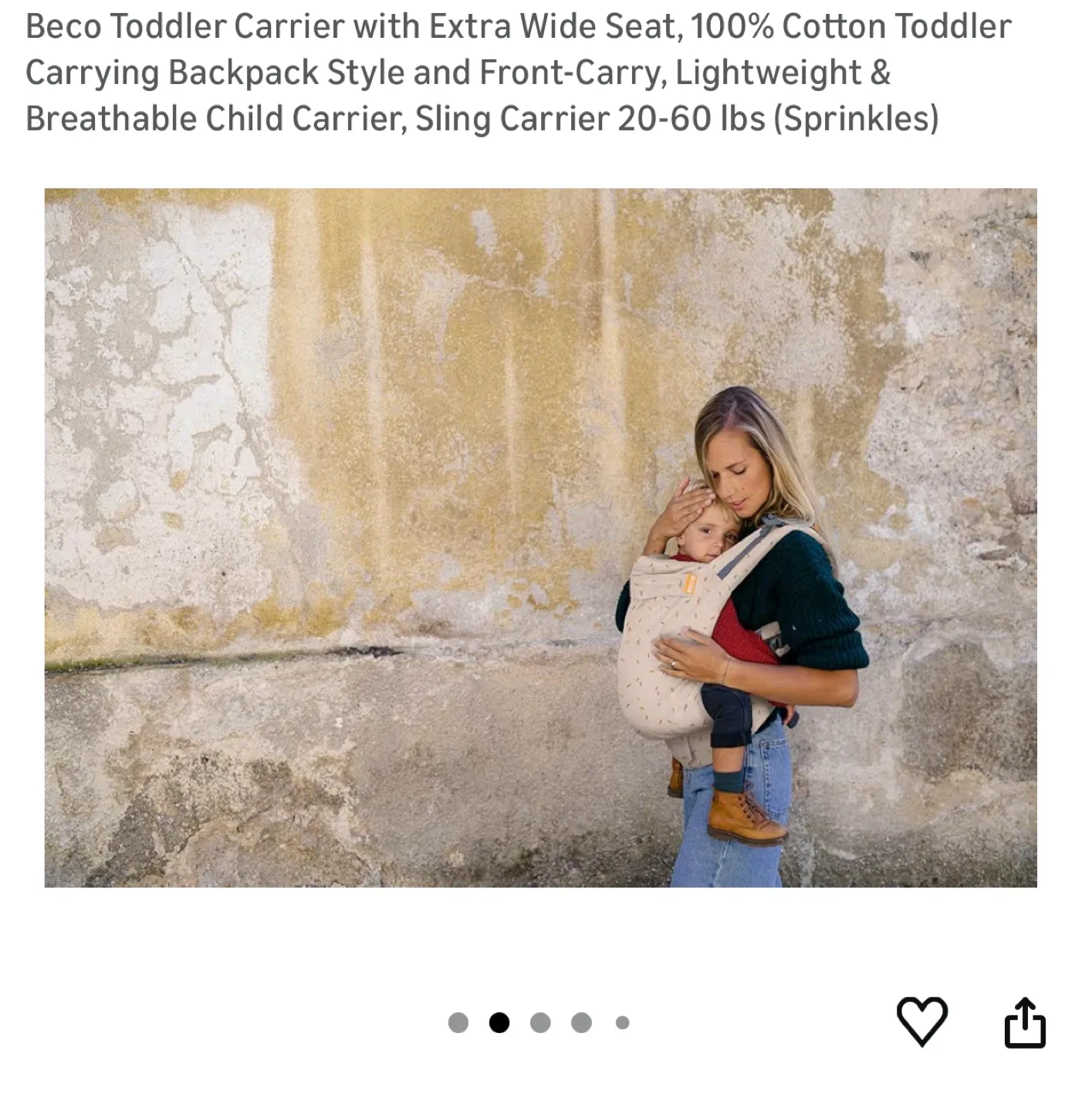 Beco Toddler Carrier - Sprinkles Pattern image indicator(2)