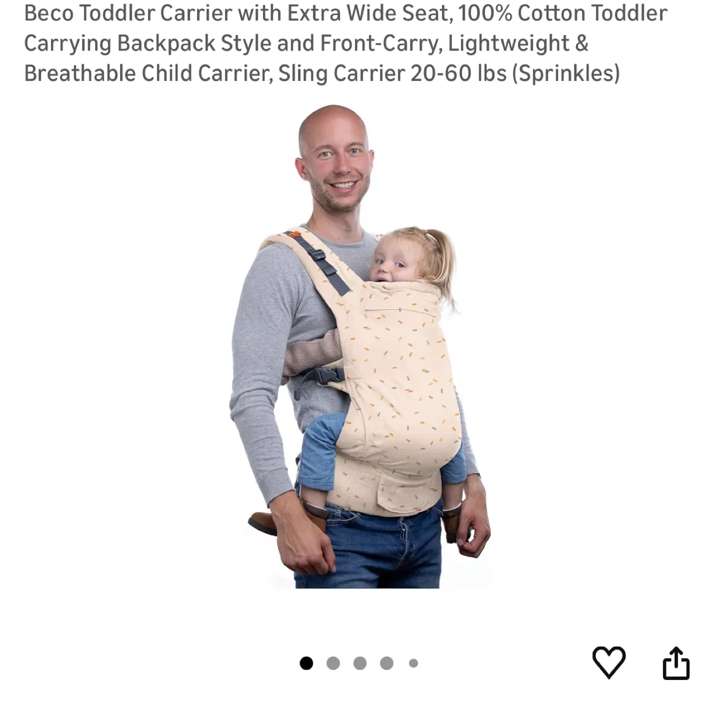 Beco Toddler Carrier - Sprinkles Pattern