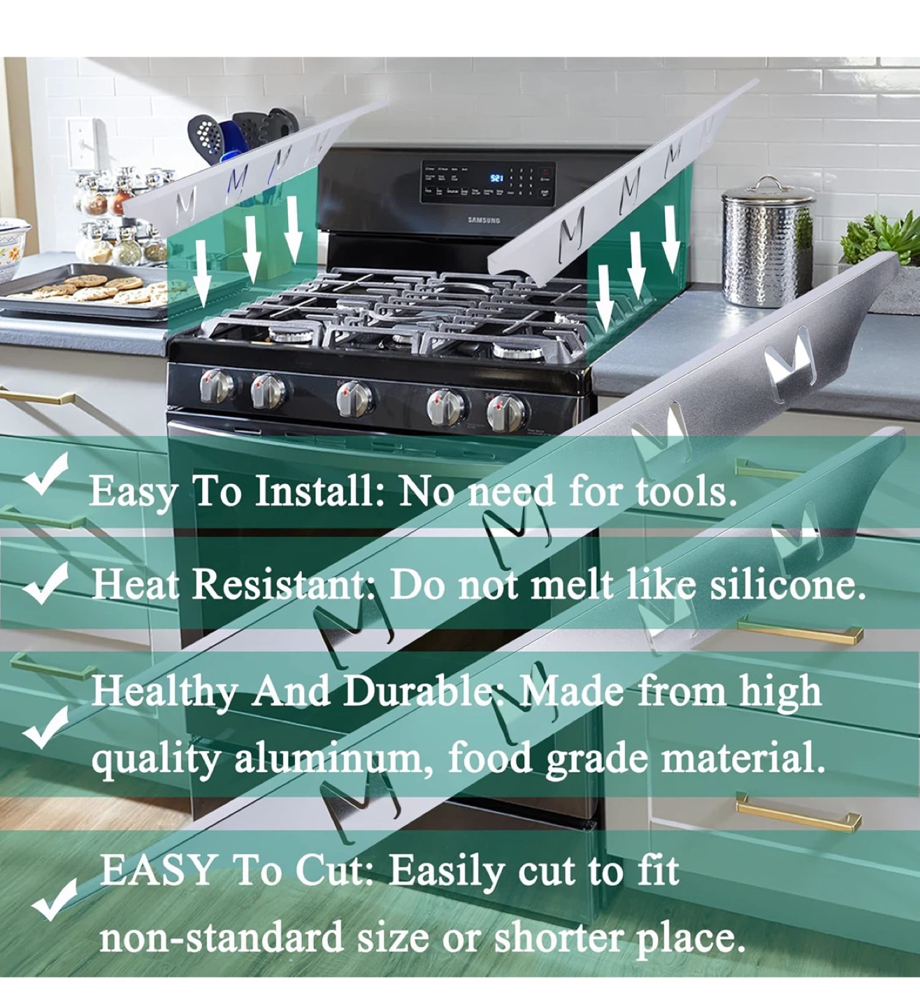 New Stove Gap Cover, Adjustable Length - photo 2