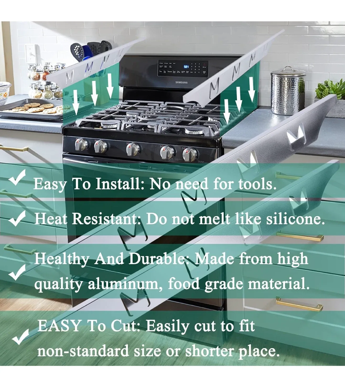 New Stove Gap Cover, Adjustable Length image indicator(2)