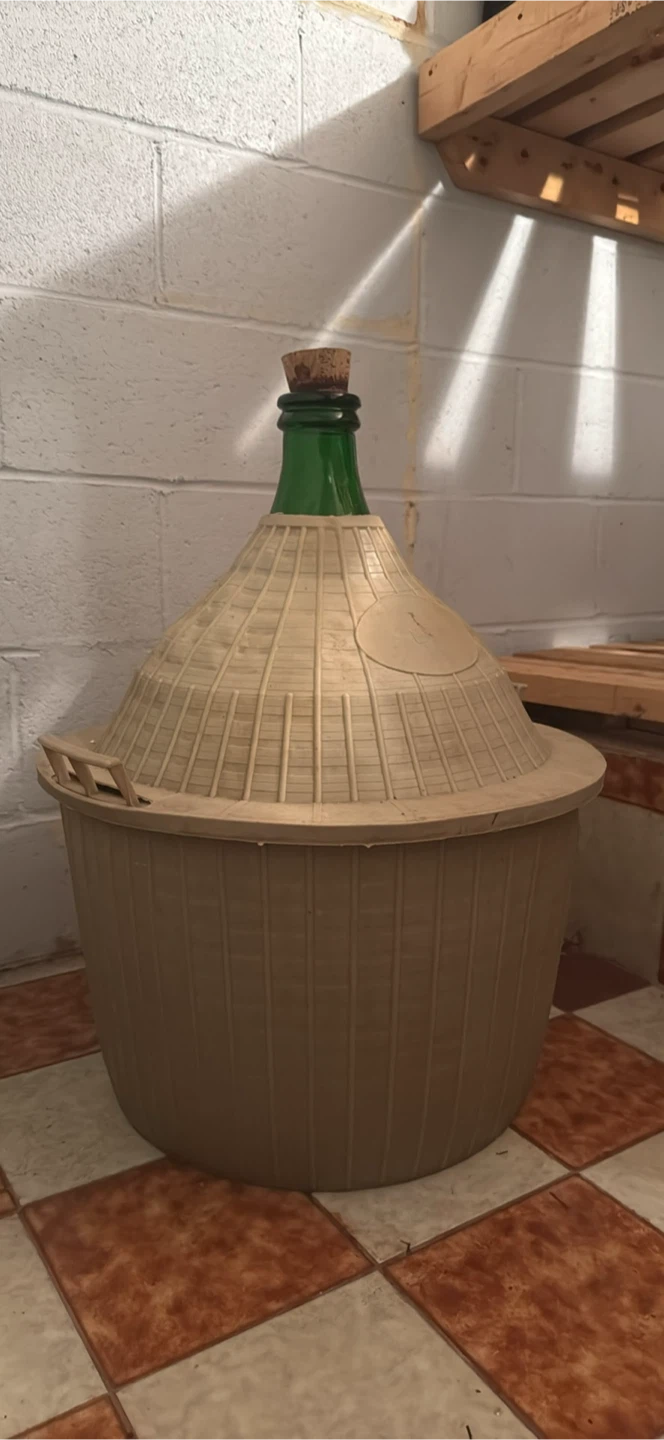 Large Demijohn Carboy Bottle with Basket - photo 3