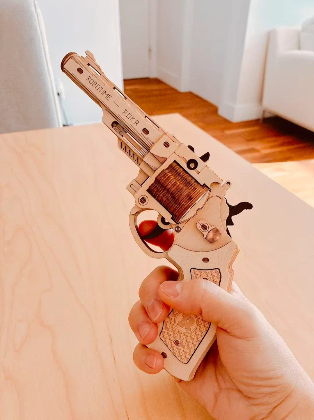 ROKR Wooden Pistol Model Kit