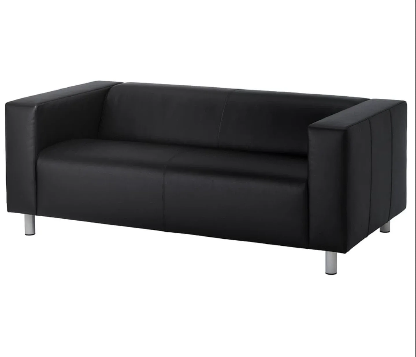 Black Leather Sofa - IKEA Style image indicator(2)