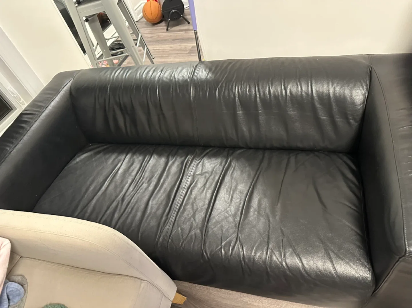 Black Leather Sofa - IKEA Style