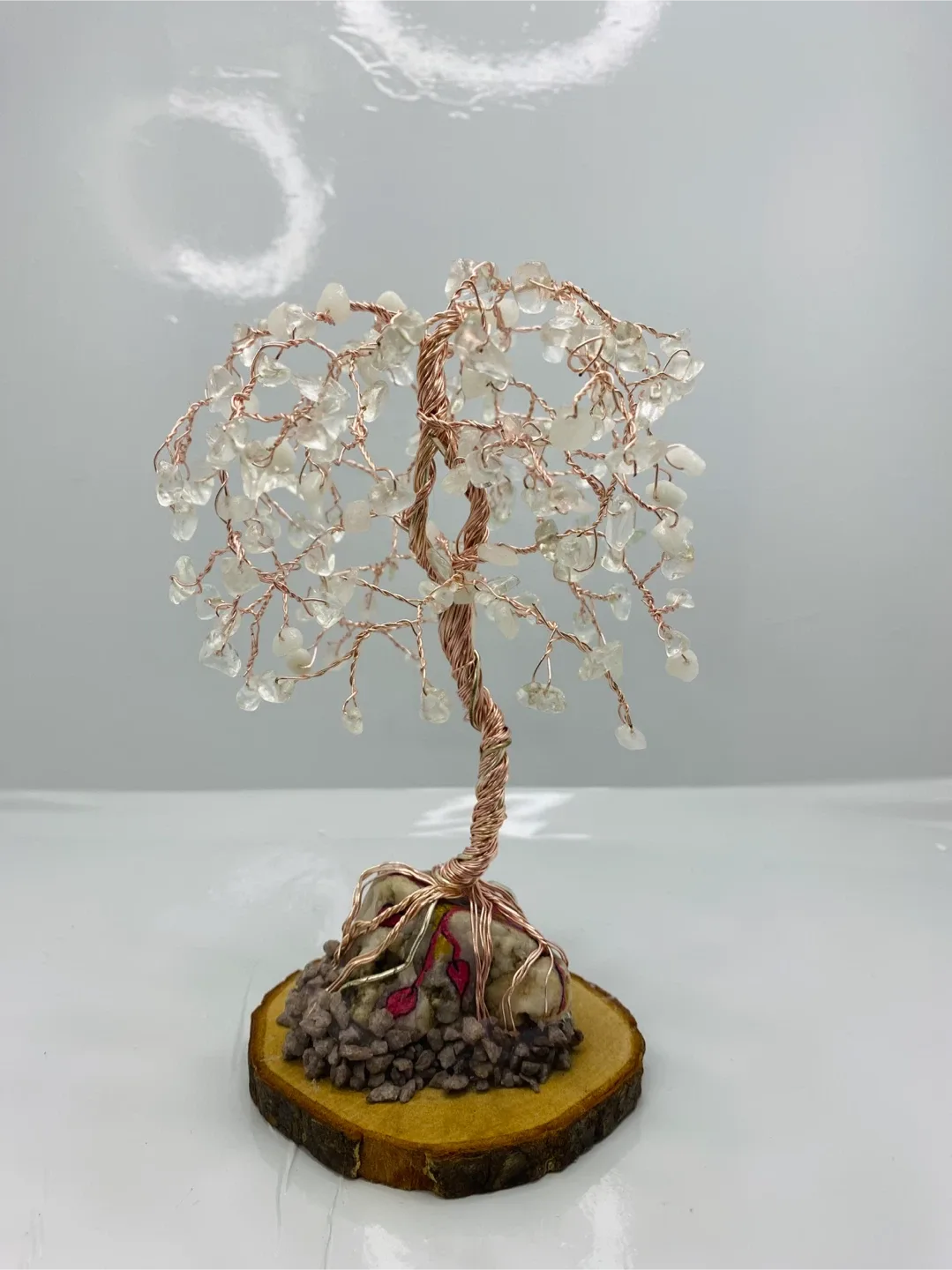 🌳 Clear Quartz Handcrafted Gemstone Tree- April Birthstone image indicator(5)
