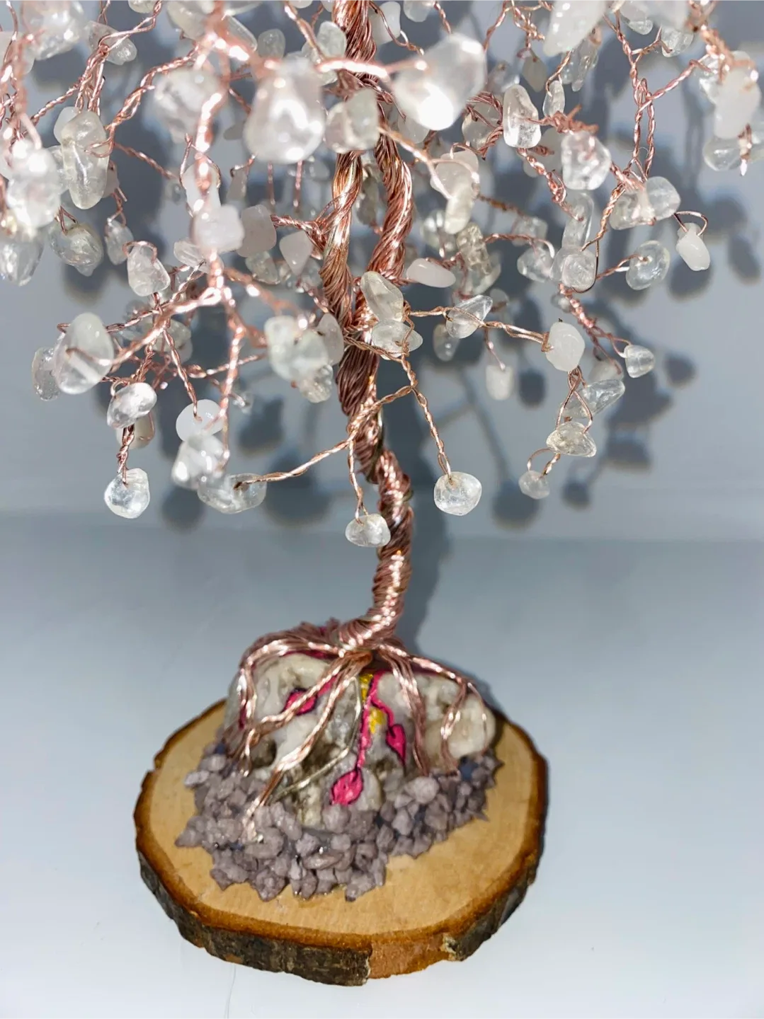 🌳 Clear Quartz Handcrafted Gemstone Tree- April Birthstone image indicator(2)