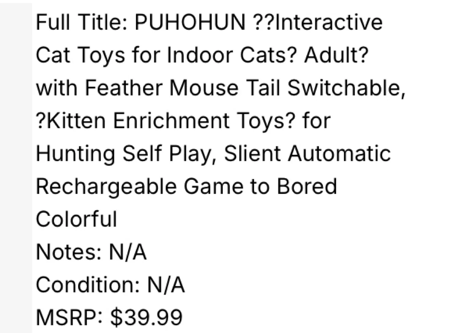 New PUHOHUN Interactive Cat Toy PT2026 image indicator(4)