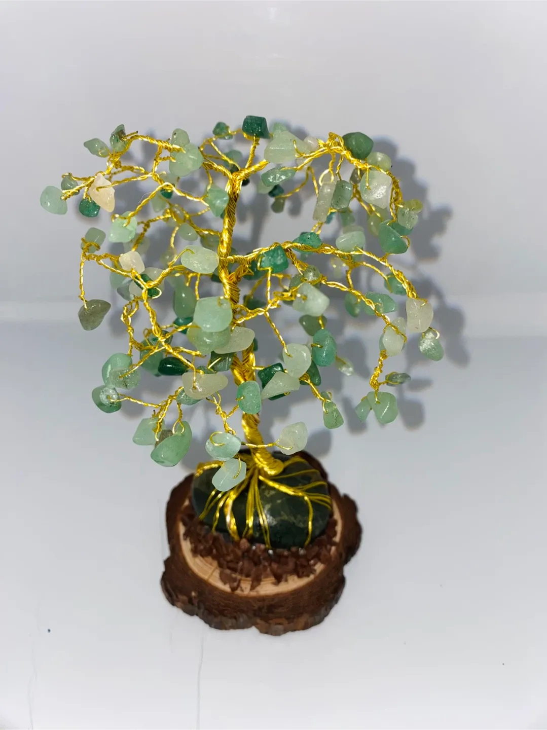 Handcrafted Green Aventurine Gemstone Tree - May Birthstone image indicator(4)
