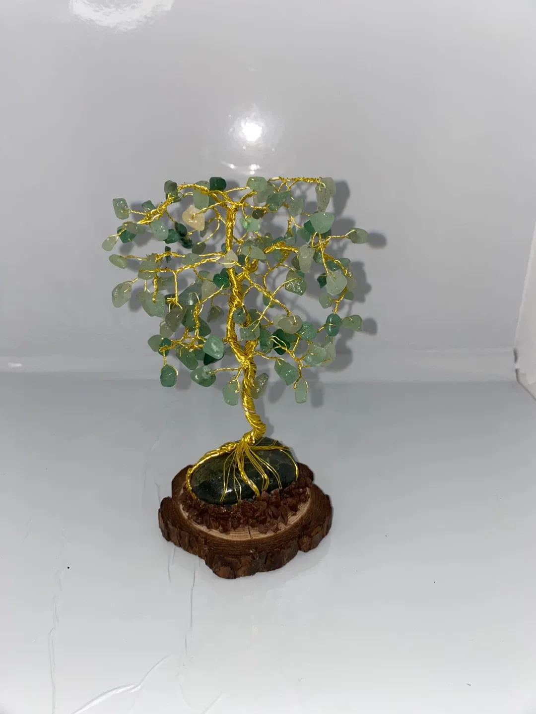 Handcrafted Green Aventurine Gemstone Tree - May Birthstone image indicator(5)
