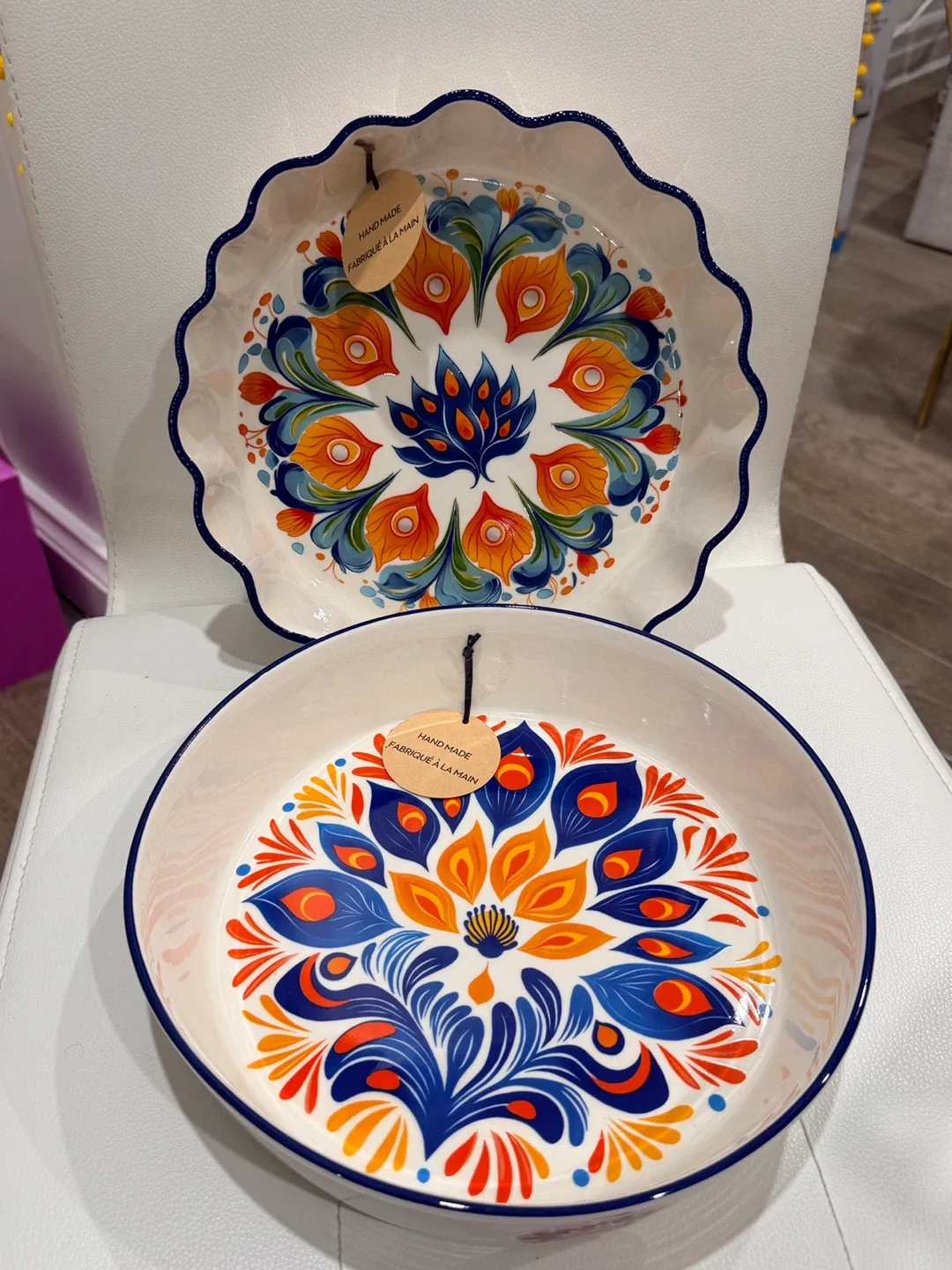 Holiday Gift-Handmade Decorative Stoneware Bowls - Set of 2