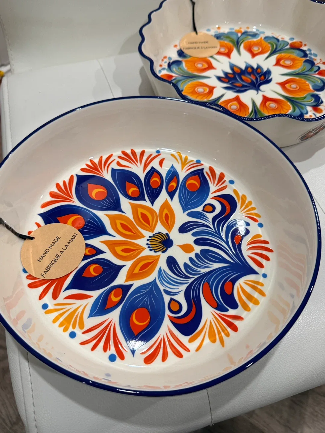 Holiday Gift-Handmade Decorative Stoneware Bowls - Set of 2 image indicator(3)