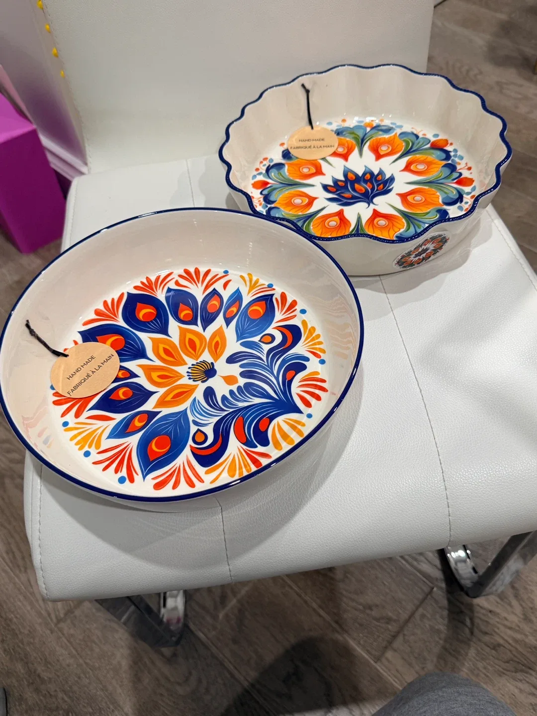 Holiday Gift-Handmade Decorative Stoneware Bowls - Set of 2 image indicator(2)