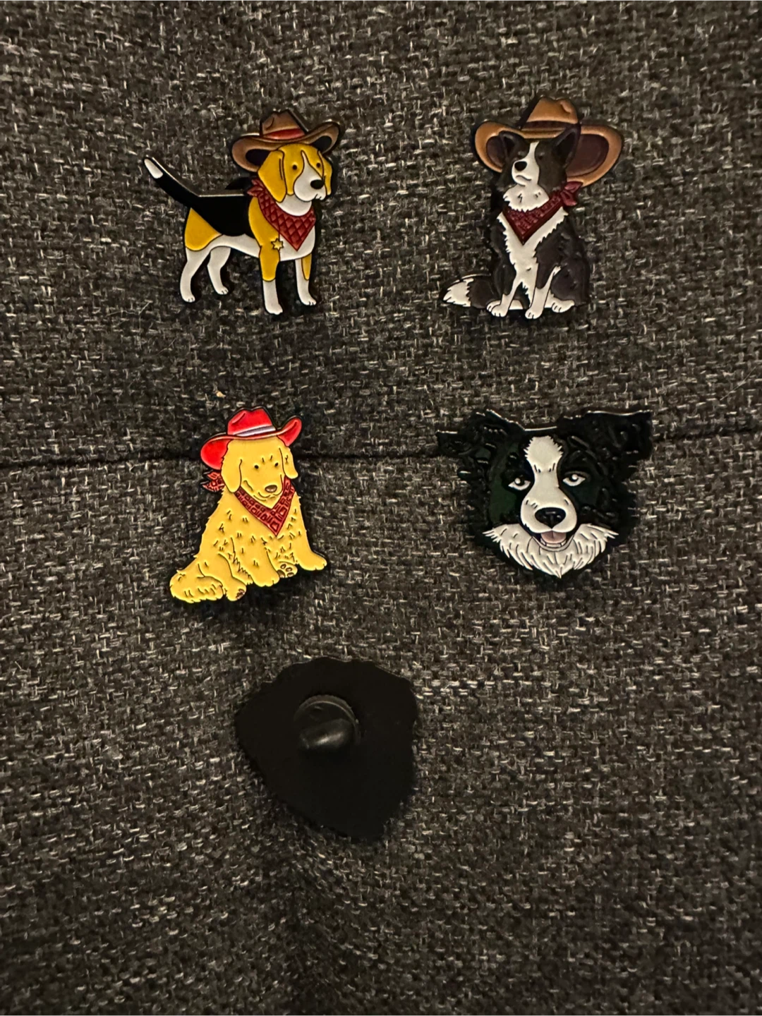 Dog Breed Cowboy Hat Enamel Pins - photo 2