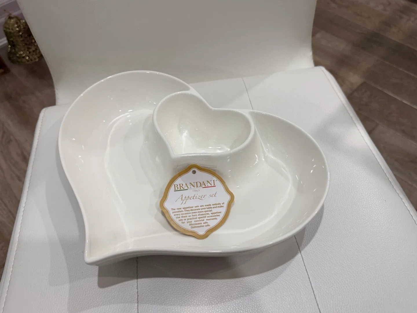 Holiday Gift- Heart shaped Brandani Italy Appetizer Set image indicator(3)