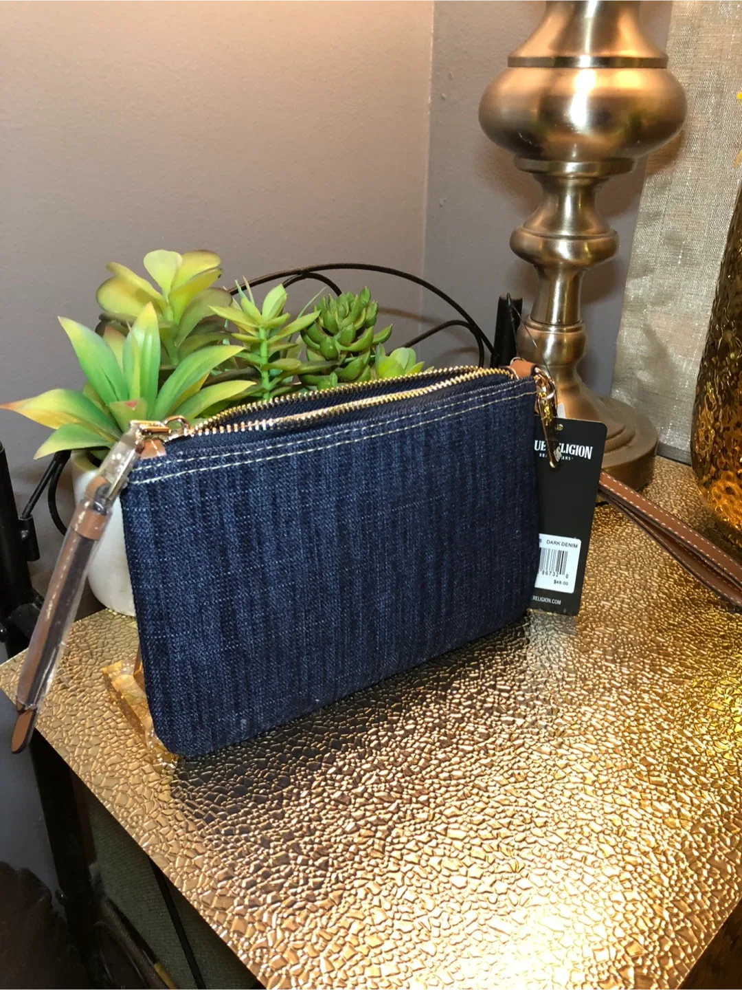 True Religion Denim Wristlet Pouch - New with Tags! image indicator(5)