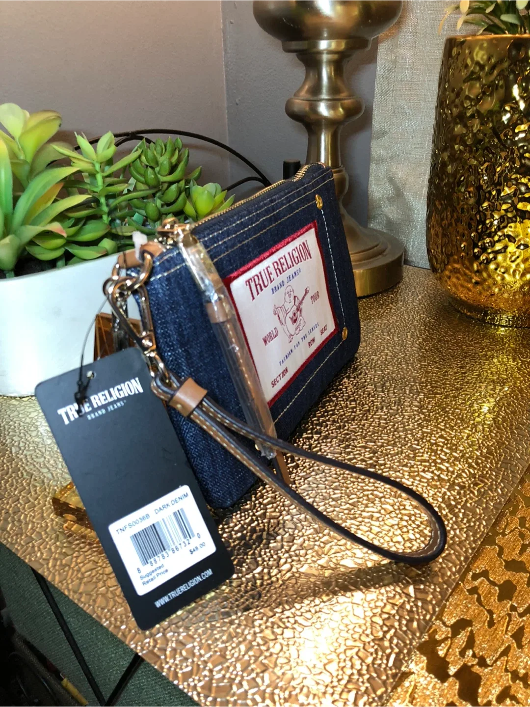 True Religion Denim Wristlet Pouch - New with Tags! image indicator(3)