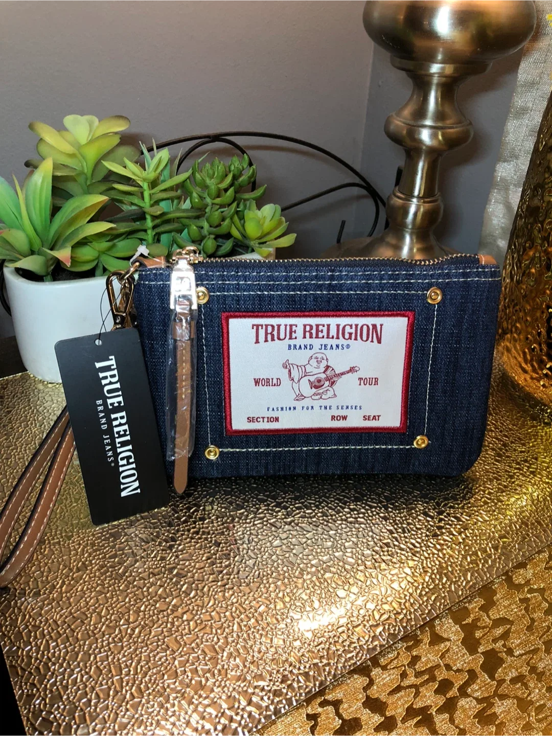 True Religion Denim Wristlet Pouch - New with Tags! image indicator(6)