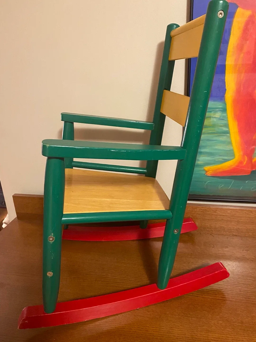 Child’s wooden rocking chair