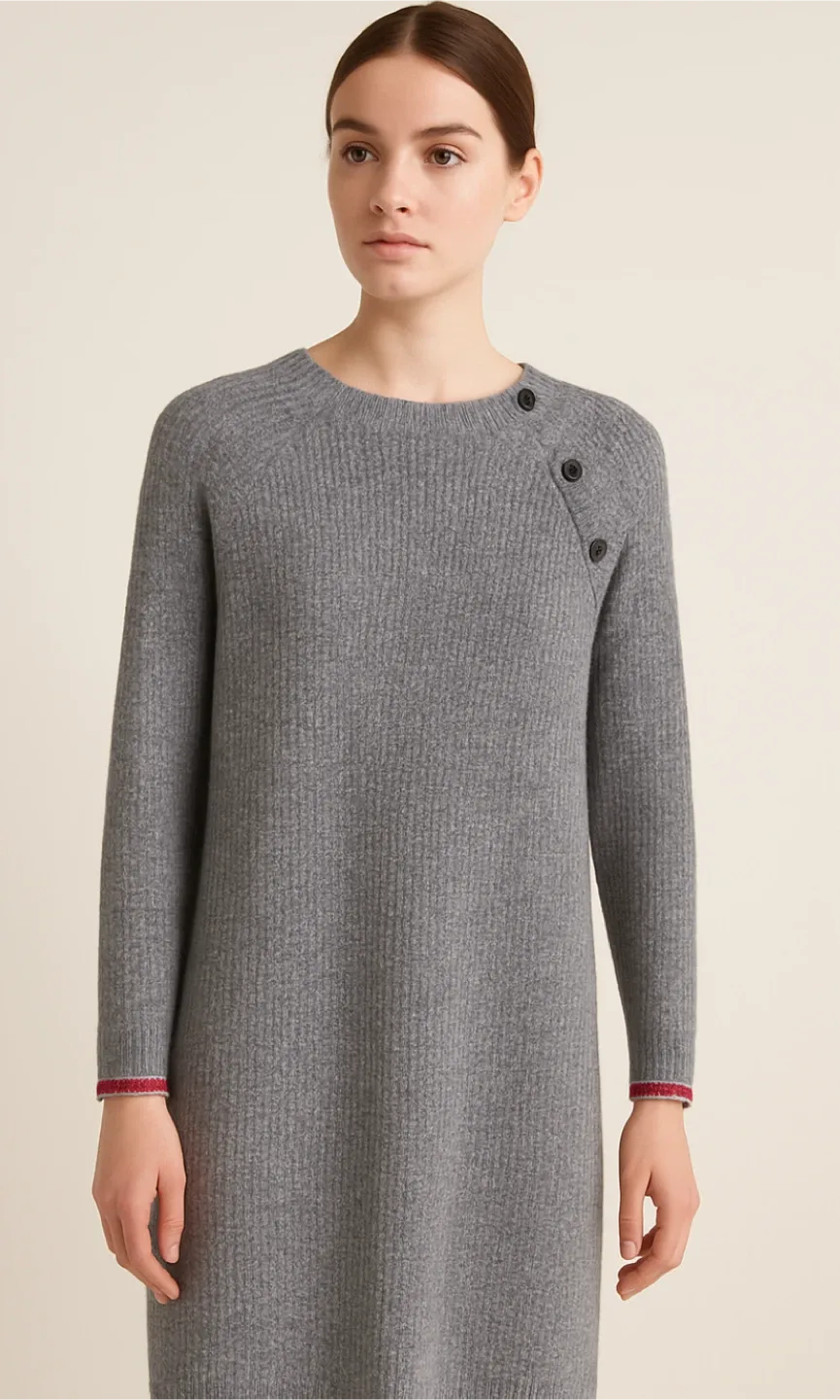 Roots Cabin Grey Knit Sweater Dress