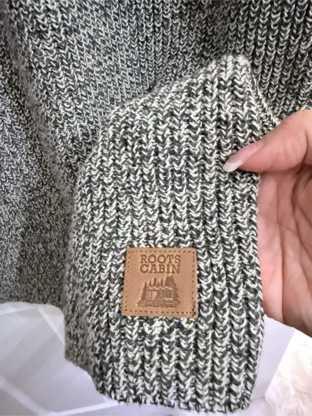 Roots Cabin Grey Knit Sweater Dress image indicator(4)