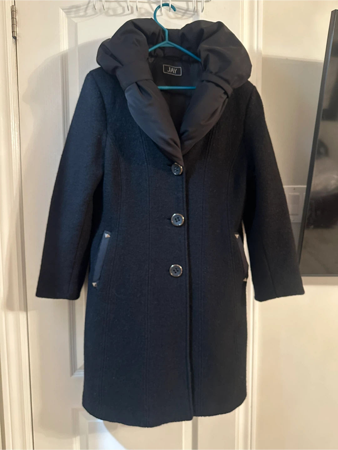 Black Wool Winter Coat - photo 2