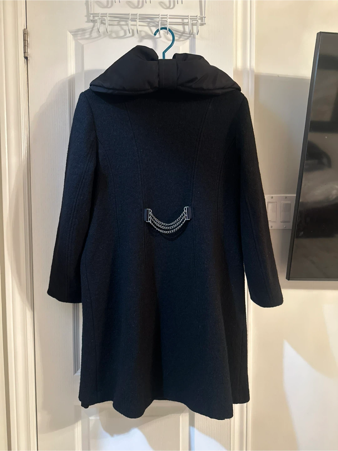 Black Wool Winter Coat - photo 3
