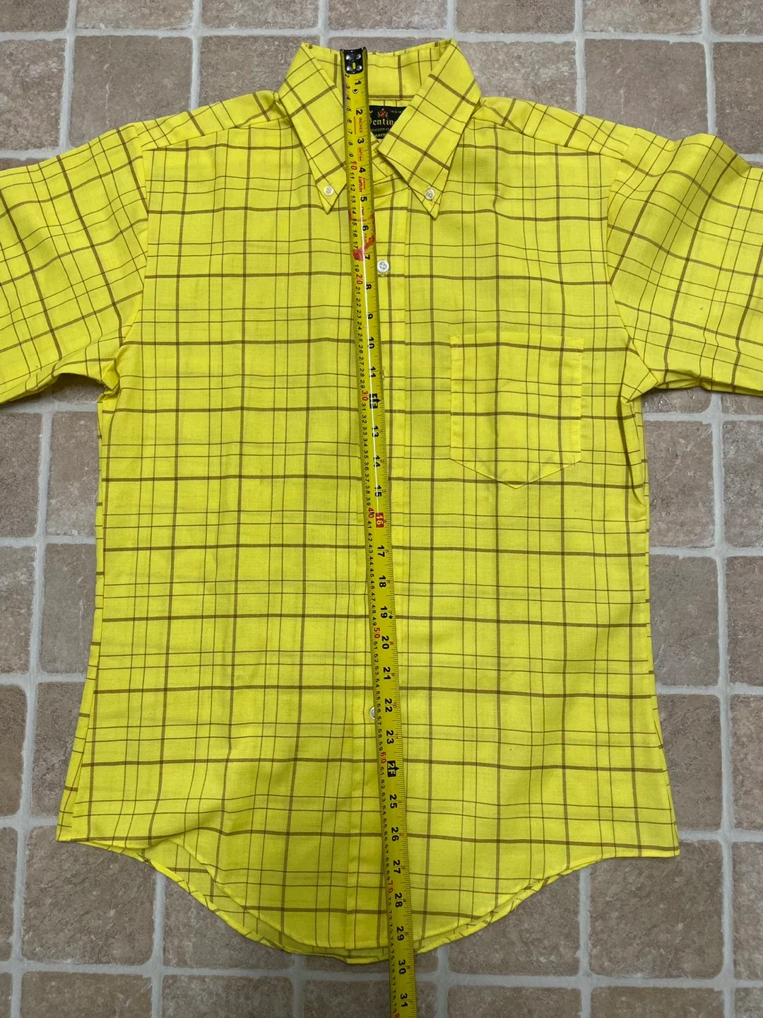 Sentinel Yellow Plaid Button-Up Shirt, Size M image indicator(2)