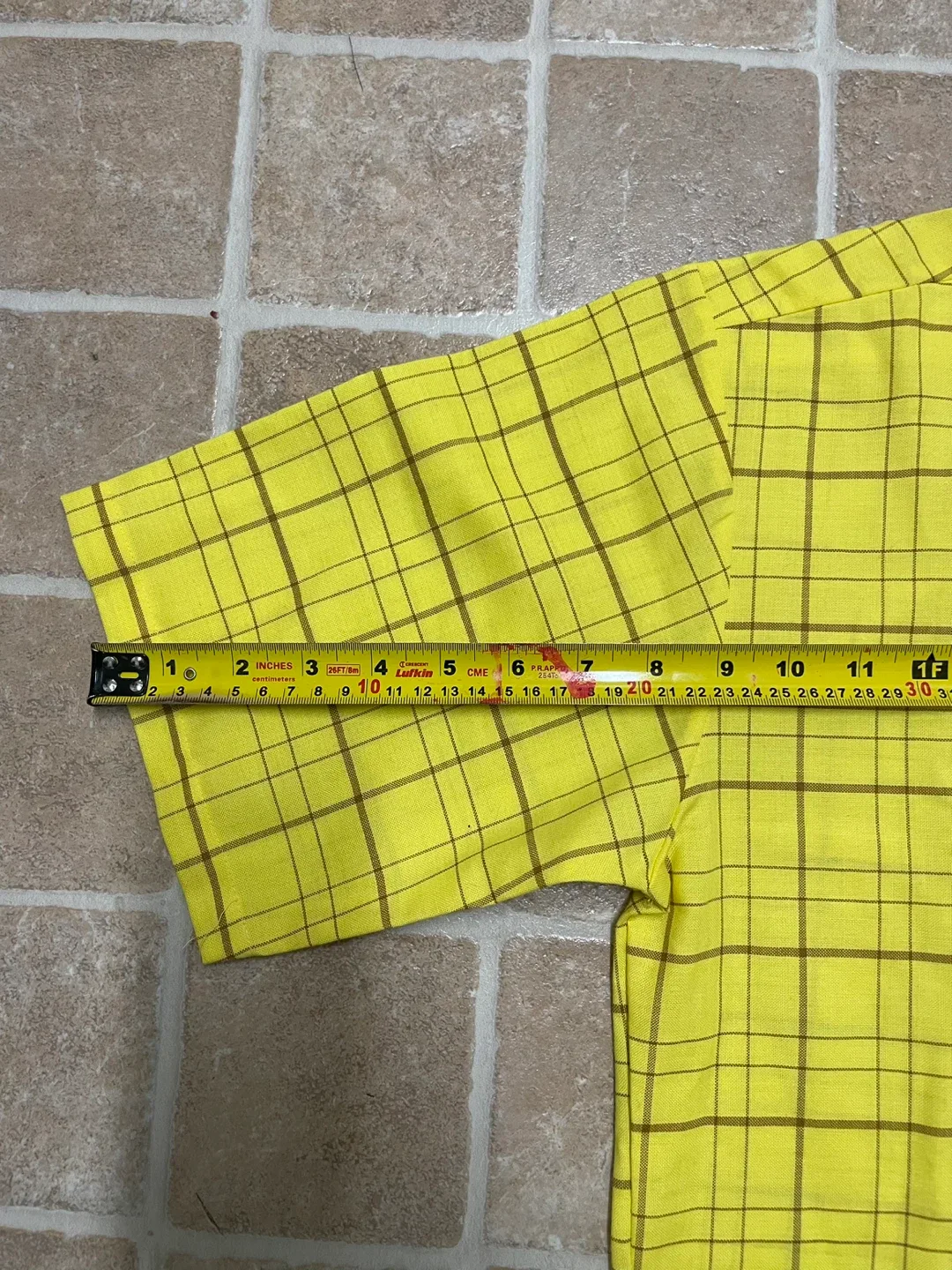 Sentinel Yellow Plaid Button-Up Shirt, Size M image indicator(3)