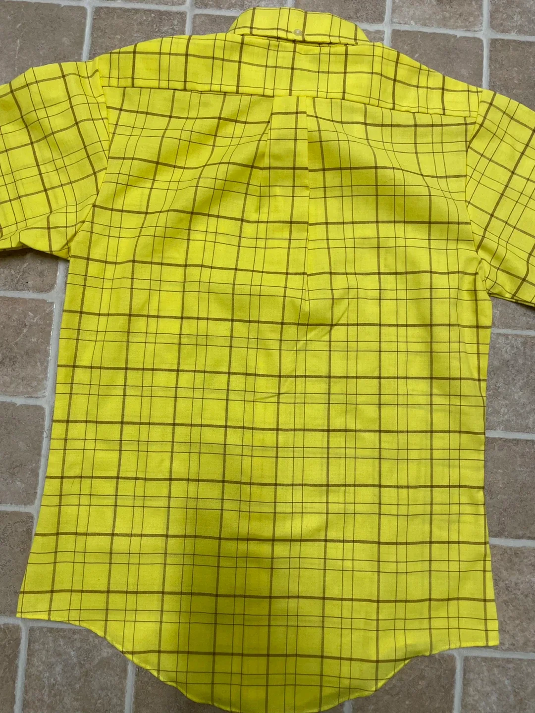 Sentinel Yellow Plaid Button-Up Shirt, Size M image indicator(8)
