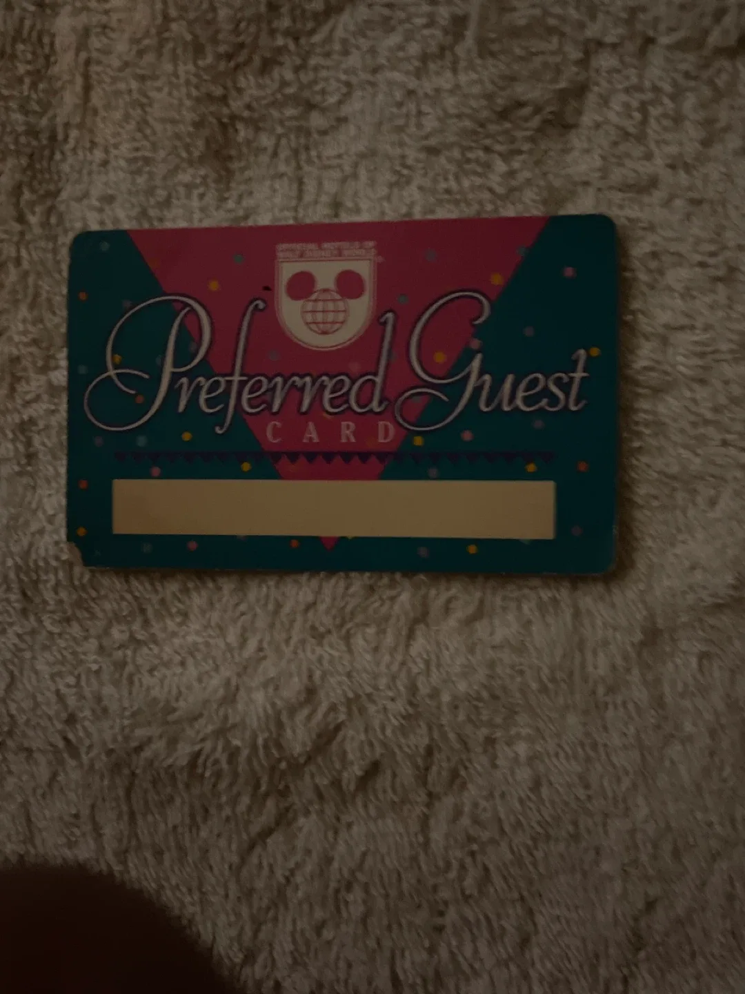 Disney World Preferred Guest Card