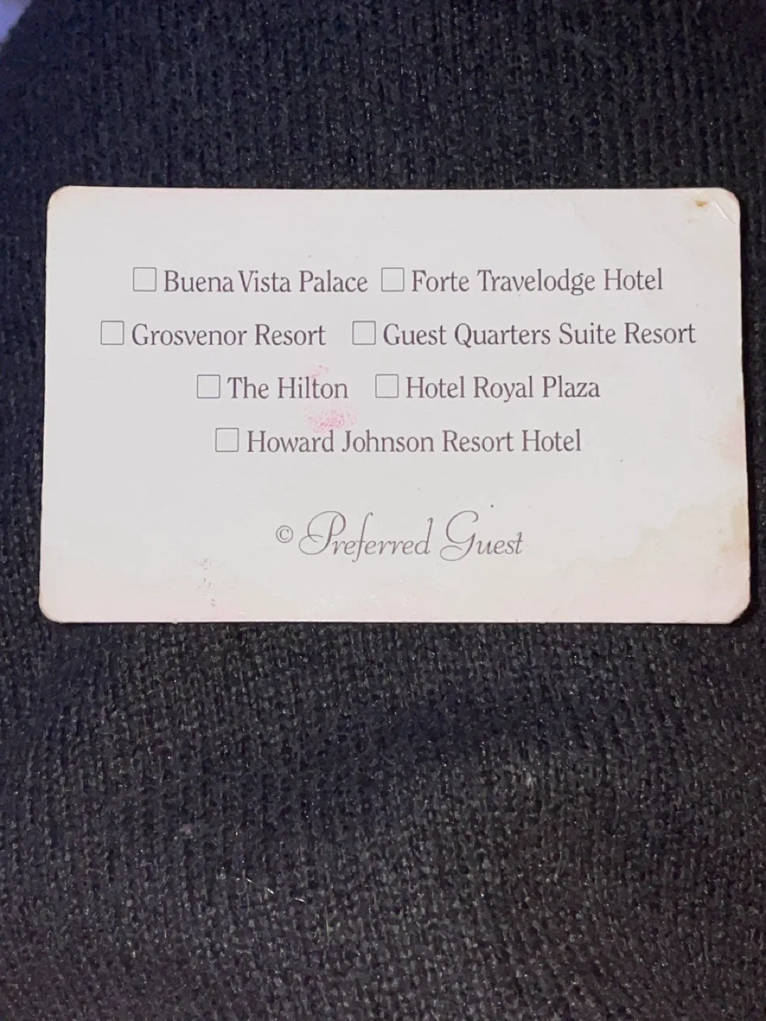Disney World Preferred Guest Card image indicator(4)