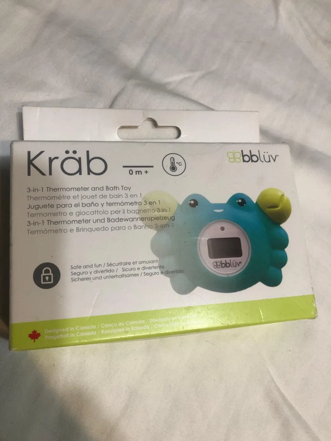 New bbbluv Krab 3-in-1 Thermometer & Bath Toy image indicator(2)