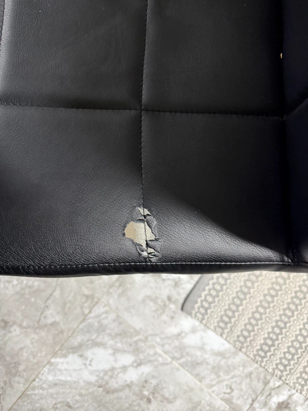 Black Leather & Chrome Accent Chairs - Set of 4 - photo 5