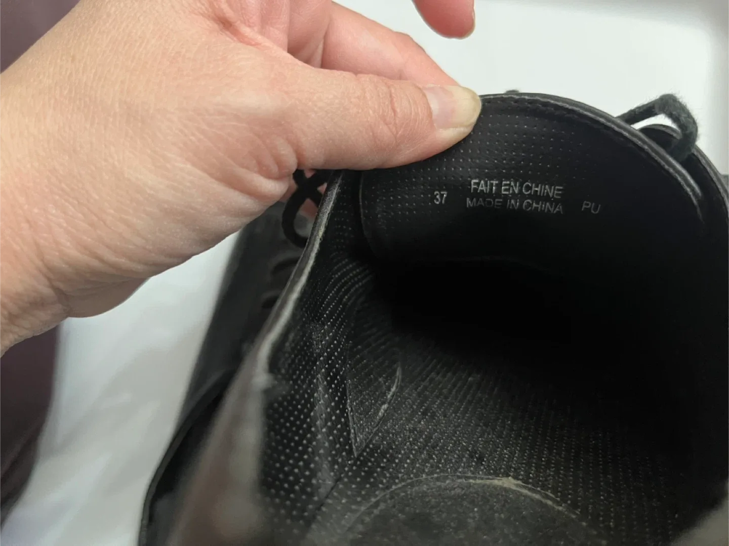 Matt & Nat Black Vegan Leather Platform Shoes - Size 7 image indicator(5)