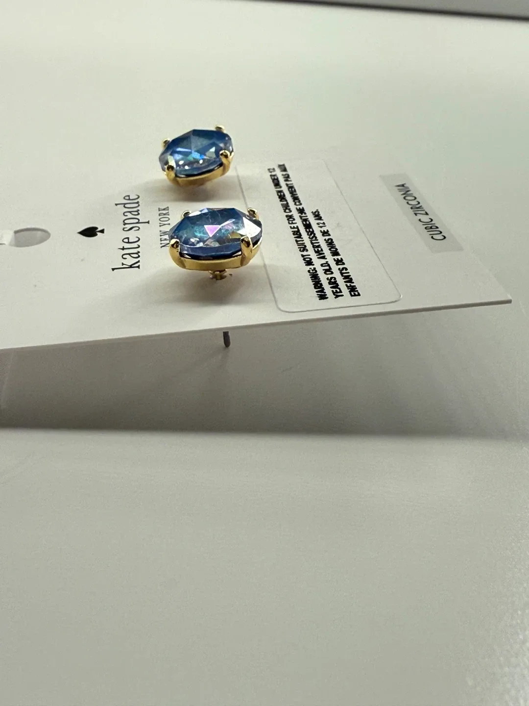 Kate Spade New York Blue Cubic Zirconia Earrings image indicator(2)