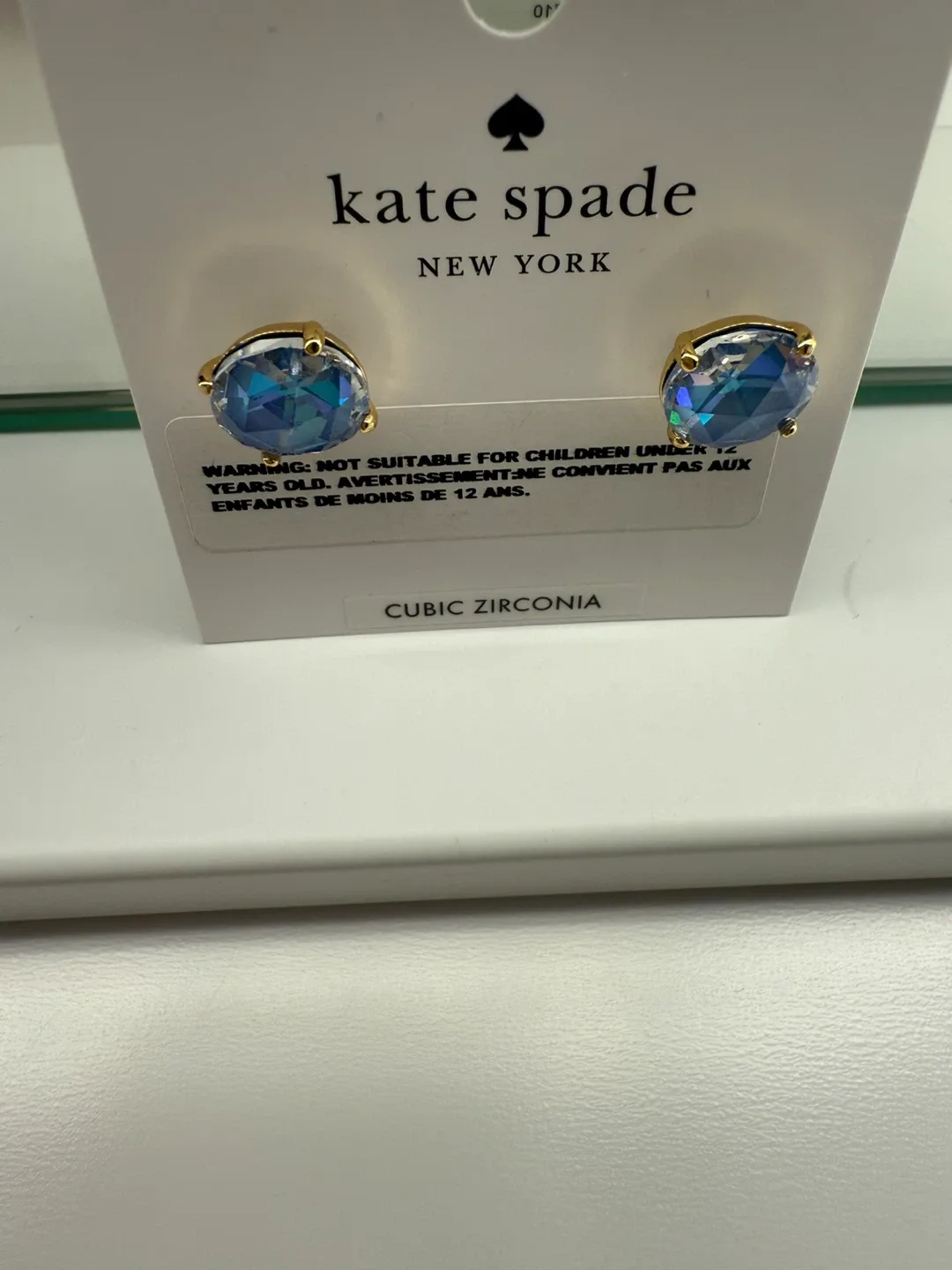 Kate Spade New York Blue Cubic Zirconia Earrings image indicator(4)