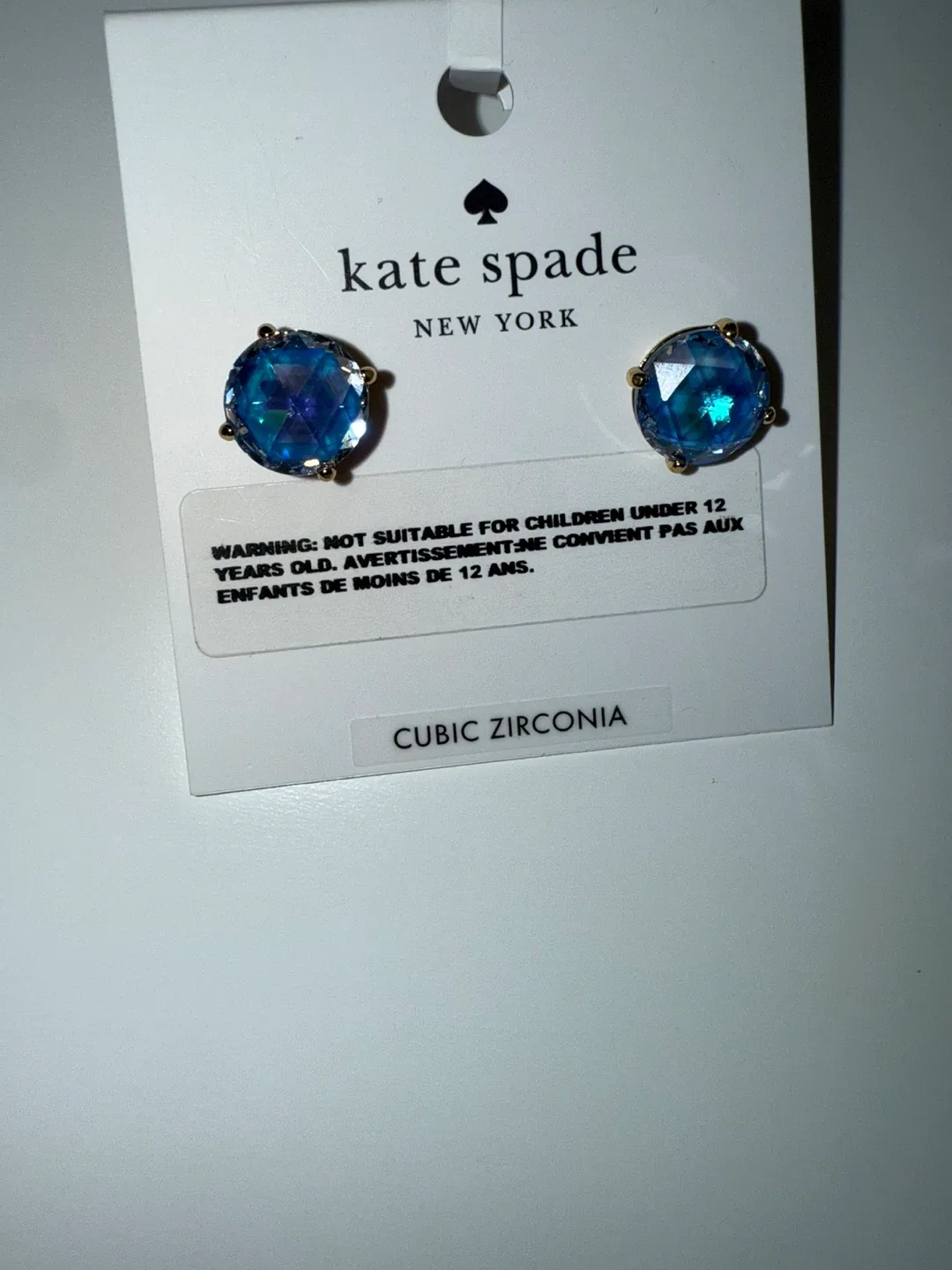 Kate Spade New York Blue Cubic Zirconia Earrings image indicator(5)