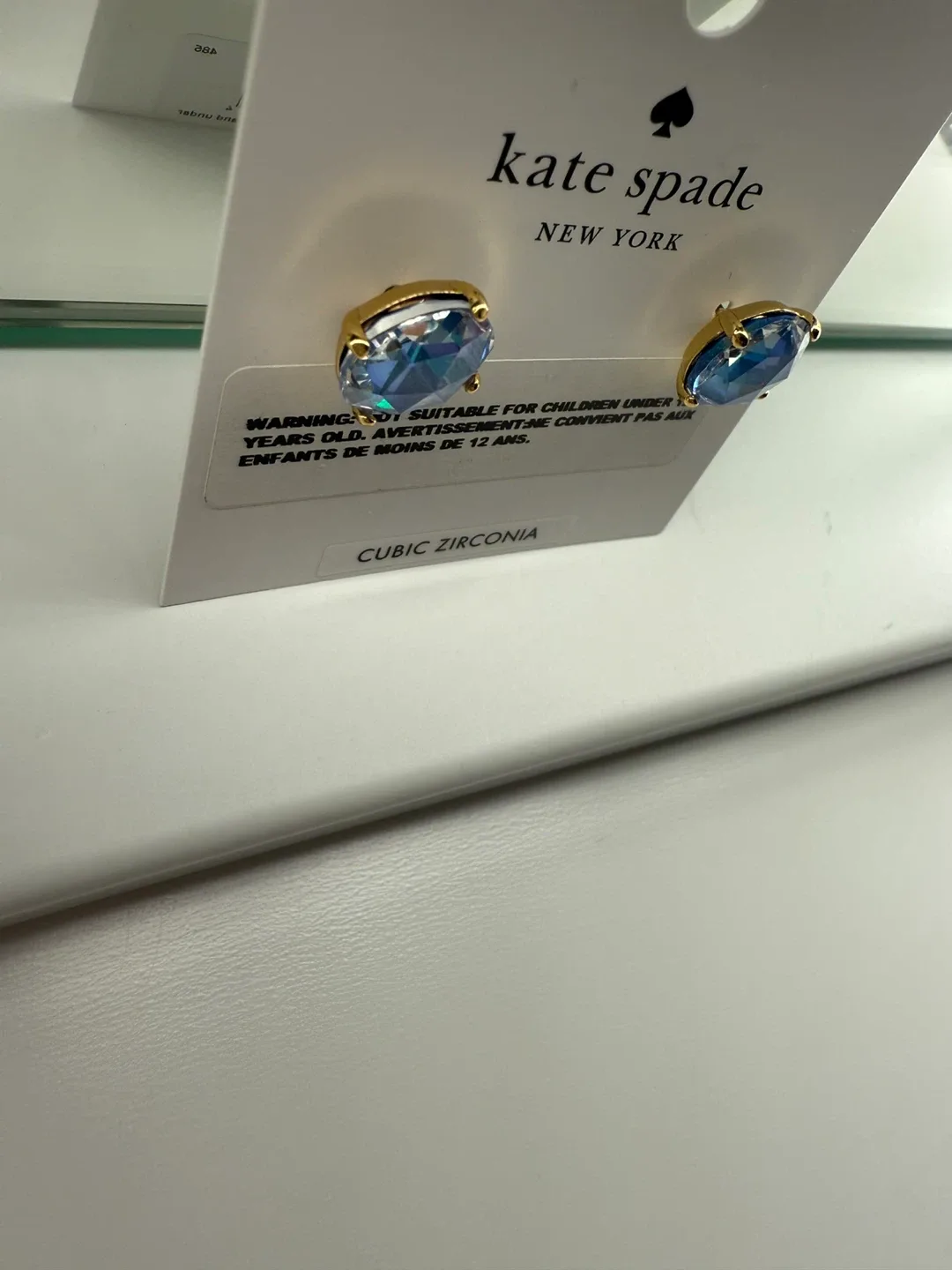 Kate Spade New York Blue Cubic Zirconia Earrings image indicator(3)