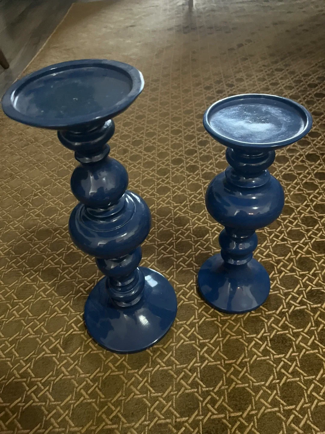 Blue Candlestick Holders - Set of 2 image indicator(2)