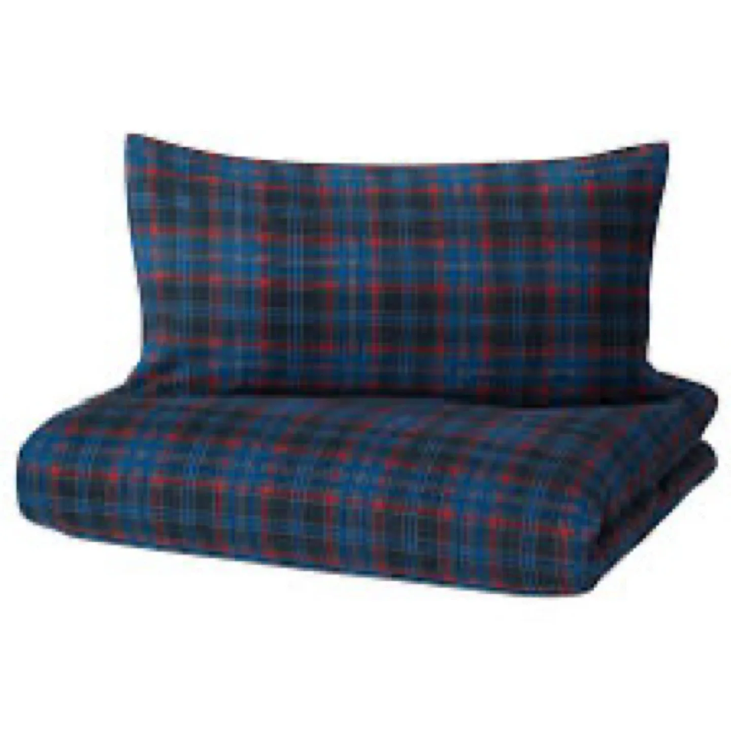 IKEA Plaid Duvet Cover and Pillowcase Twin Set
