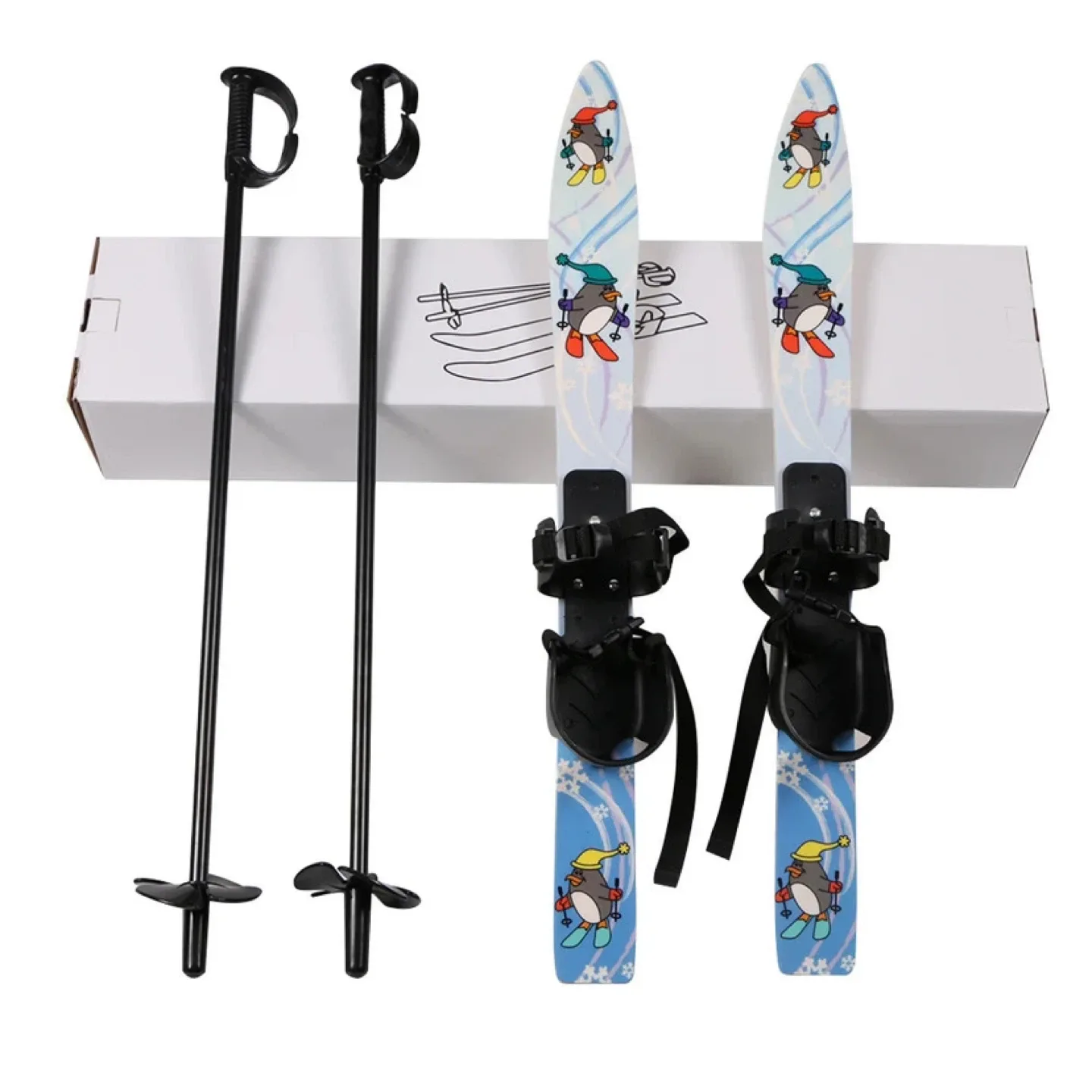 First Tracks Kids Skis with Poles - 65cm image indicator(3)