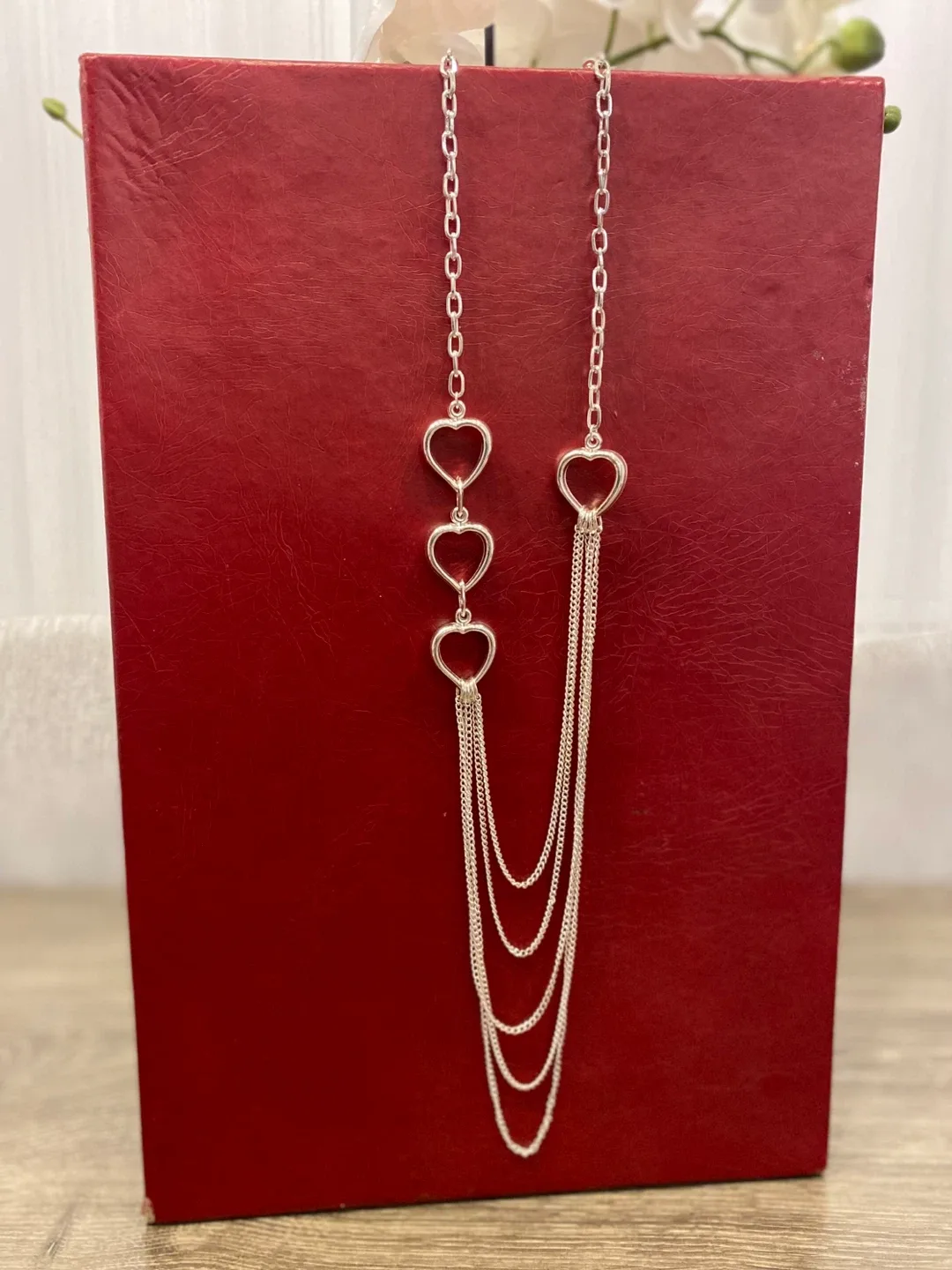 Silver Heart Chain Necklace