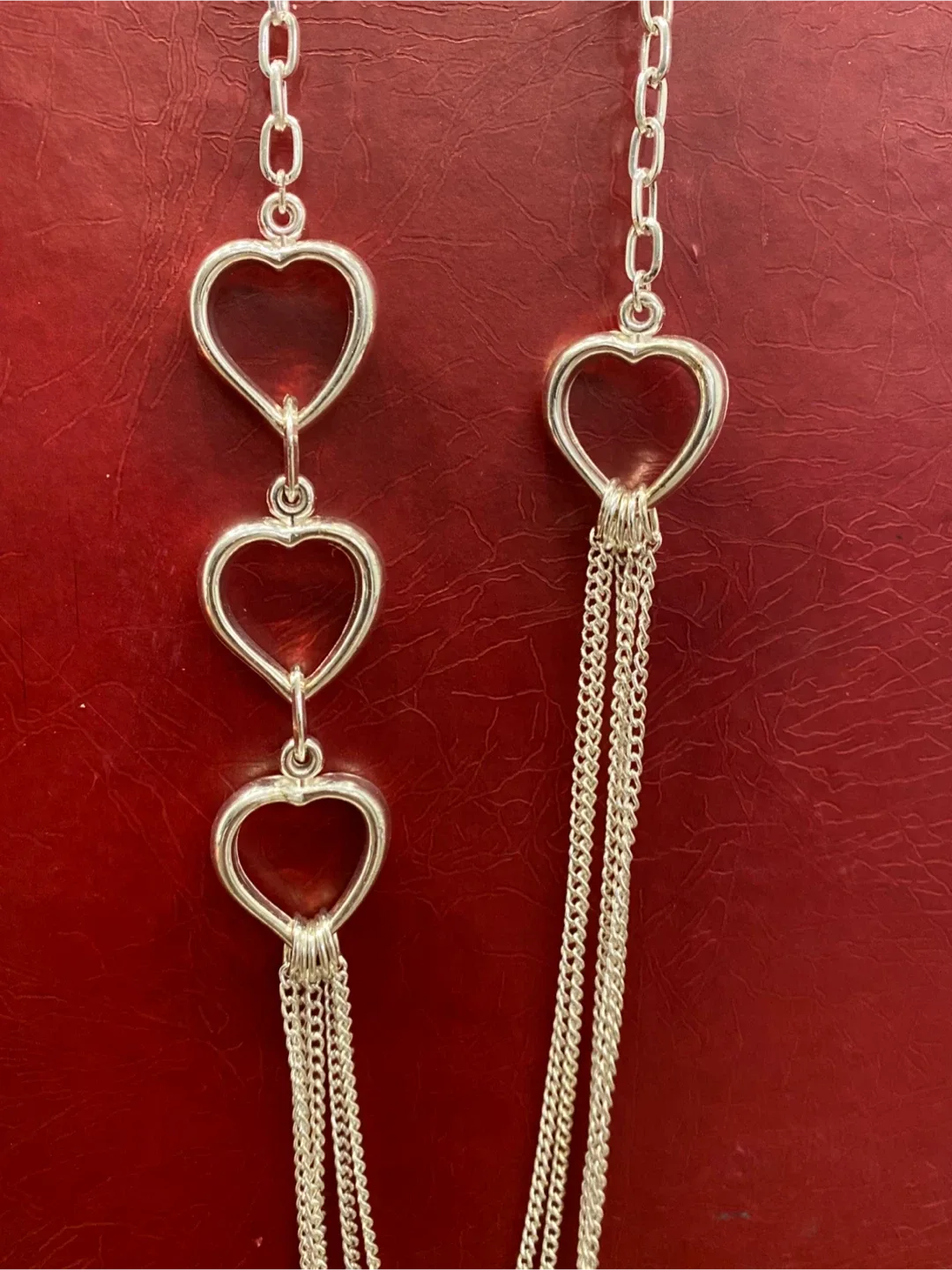 Silver Heart Chain Necklace image indicator(2)