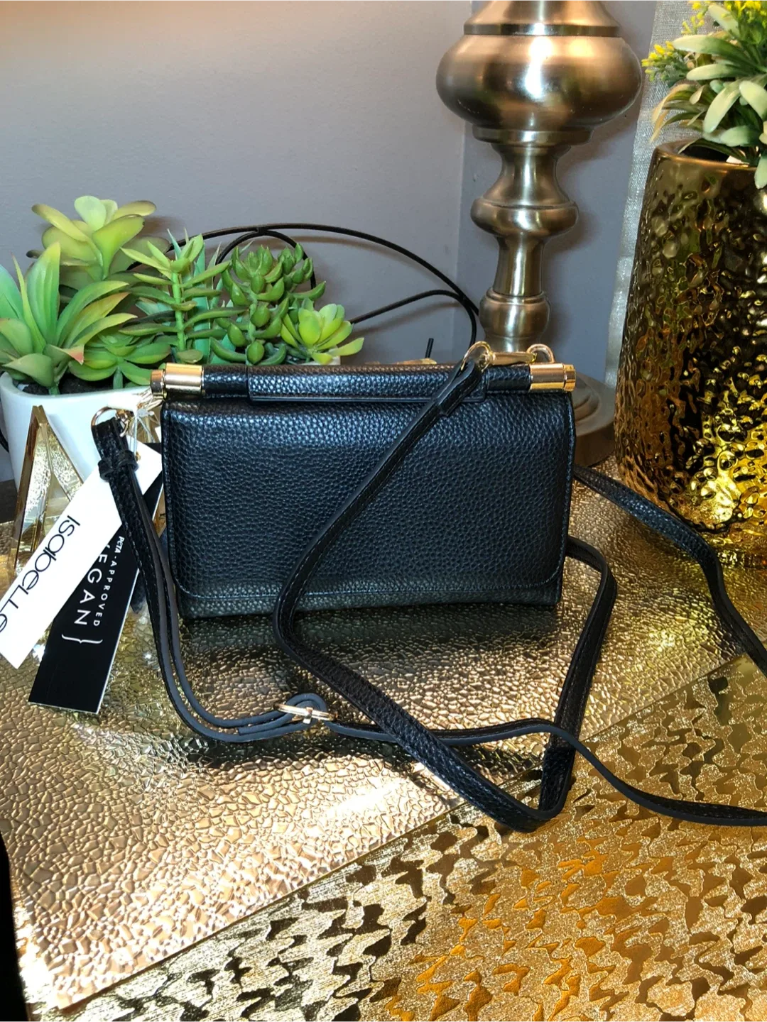 Isabelle Vegan Black Crossbody Bag image indicator(5)